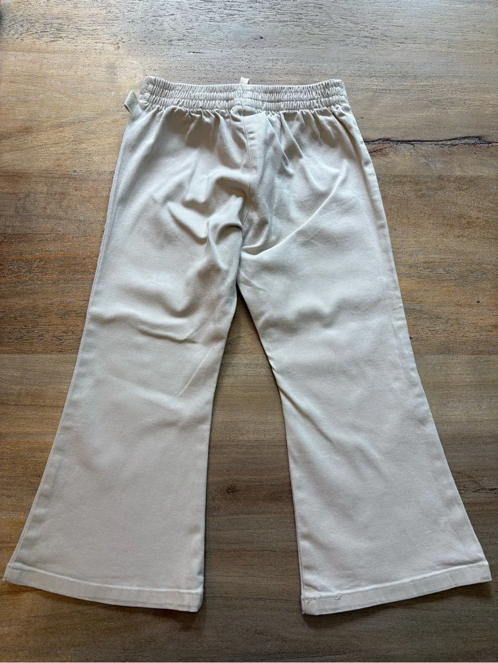 ⁠VTG Y2K Childrens Place Girls Khaki Flare Bootcut Pants Size 4 Uniform⁠